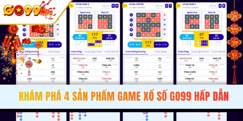 Khám phá 4 sản phẩm game xổ số GO99 hấp dẫn